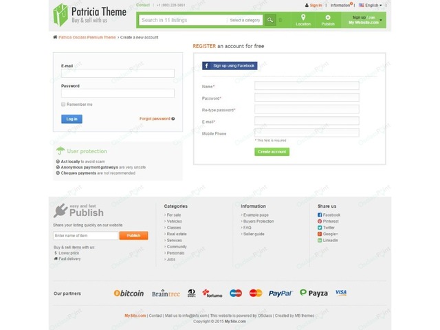 OsclassPoint.com - Patricia Free Osclass Theme