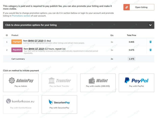 OsclassPoint.com - Osclass Pay Payment Plugin