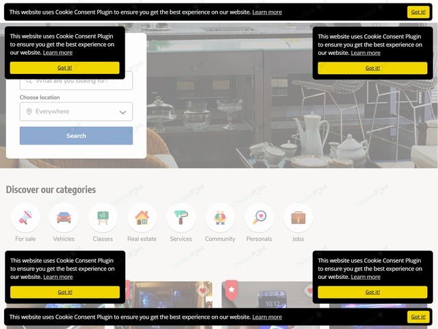 Cookie Consent Osclass Plugin - Ads & Marketing - Osclass plugins