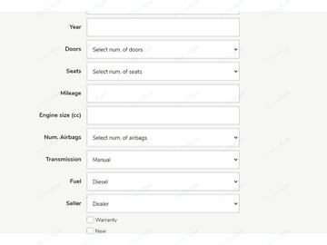 Car Attributes Osclass Plugin - Attributes, Fields & Maps - Osclass plugins