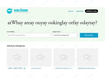 Piglatin Osclass Plugin for Developers - SEO, Speed & Admin - Osclass plugins