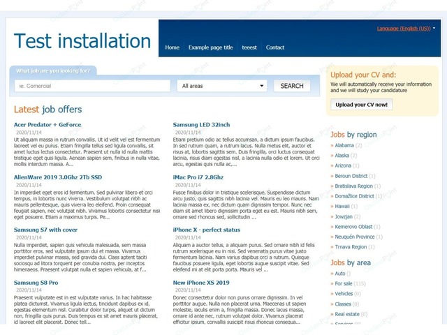 Osclass themes - MasJob Osclass Theme