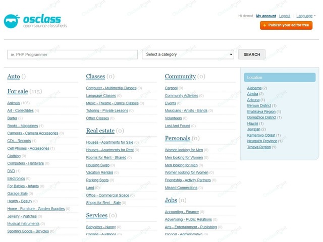 Osclass themes - Modern Osclass Theme