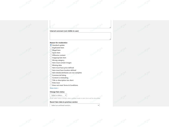 Advanced Moderating Options Plugin - Osclass plugins - OsclassPoint.com