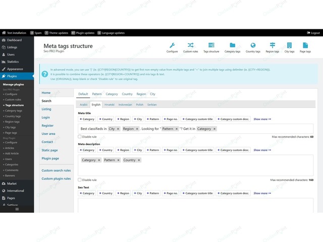 Seo PRO Plugin - SEO, Speed & Admin - Osclass plugins