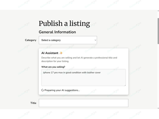 AI Listing Assistant with ChatGPT - Osclass plugins - OsclassPoint.com